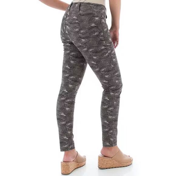 Aventura Blake Camouflage Print Skinny Ankle Pants Womens Size 8 Brushed Nickel - Picture 3 of 9